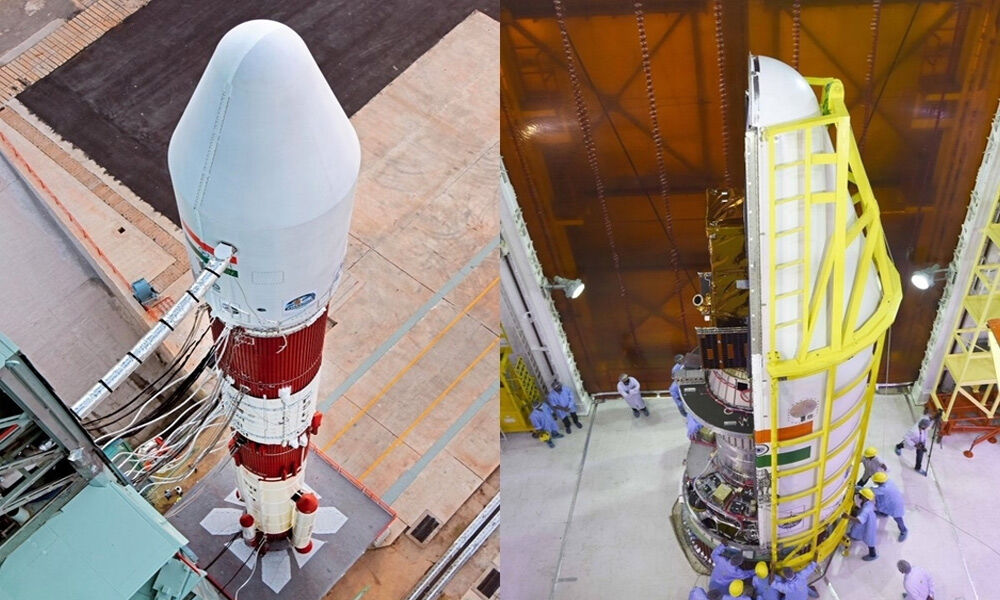 PSLV Launcher by ISRO, India which carries not just Indian satellites but launches satellites manufactured worldwide. Image is taken from: theHansindia.com | Aerospace engineering